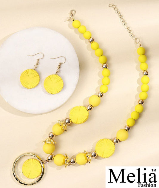 Sunshine All Day Necklace Earring Set