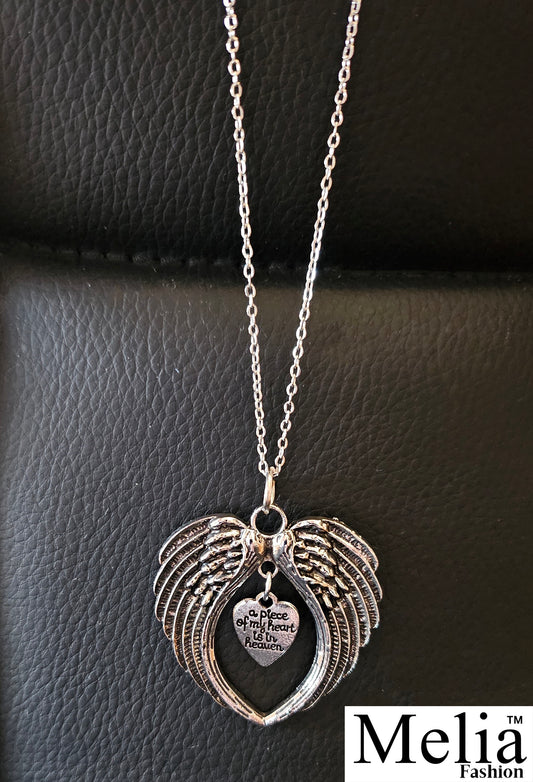 Angel Wing Heart Necklace