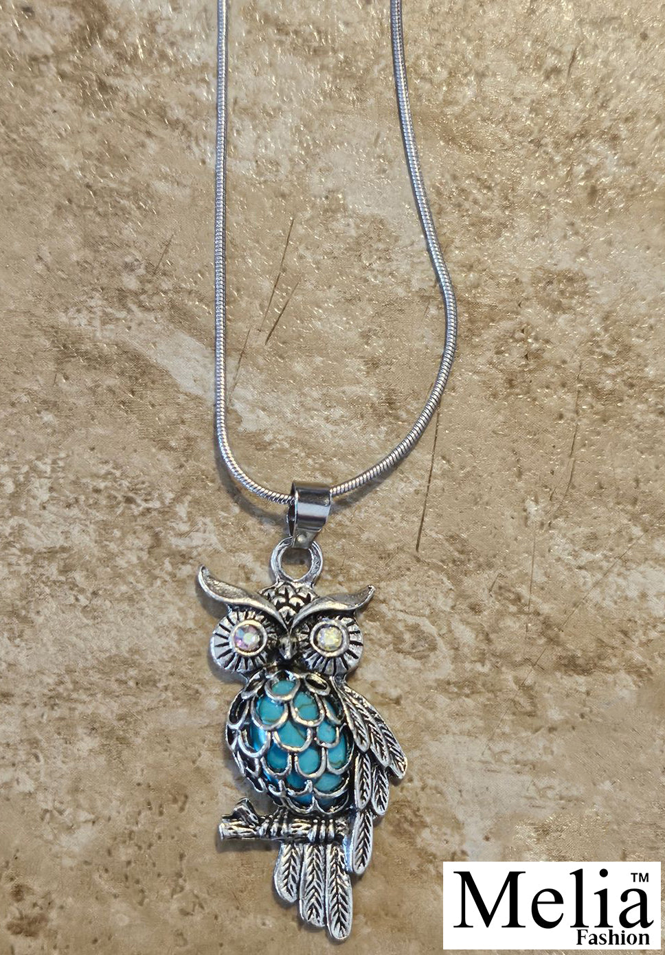 Turquoise Owl Necklace