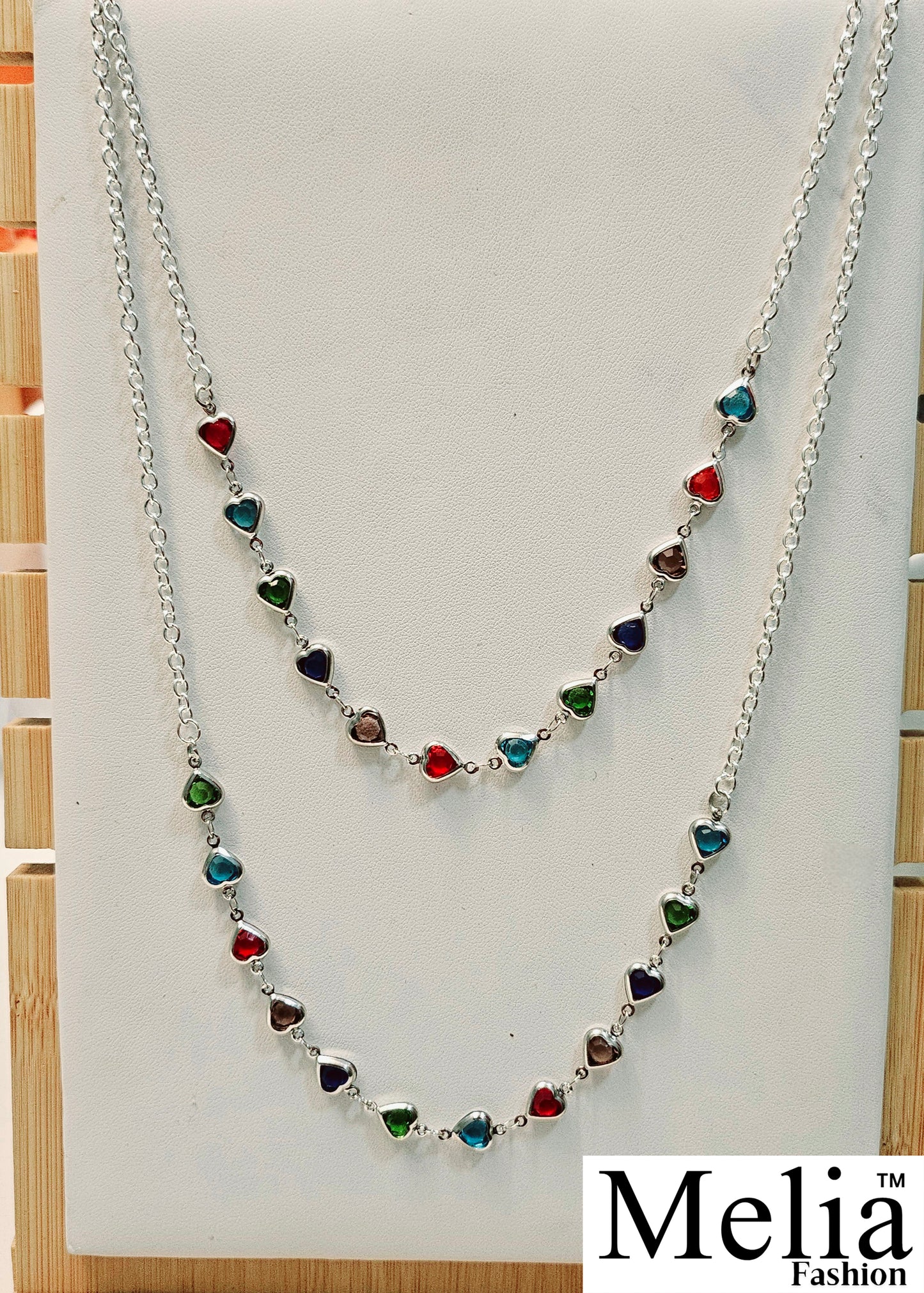 Many Hearts Double Layer Necklace